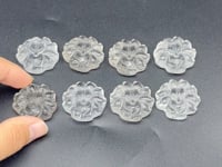 8 Pieces High Quality Clear Quartz Nine-tailed Foxes Carving