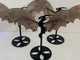 3 Pairs Volcano Agate Flying Dragon Carving With Stand (UV Reactive)#2