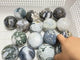 17 Pieces Moss Agate Spheres