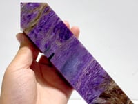 Unique Large Charoite Four-sided Tower For Collection #A03