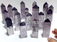 26 Pieces Purple Spark Lepidolite Four-Sided Tower