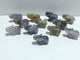 12 pieces Small Geode Agate Druzy Elephant Carving