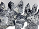 15 Pieces Black Clear Quartz Cluster Raw Side Point Tower