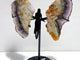 Unique Fluorite Mixed Pyrite Angel Wing With Stand
