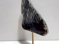 Unique Black Tourmaline Slab With Stand #4