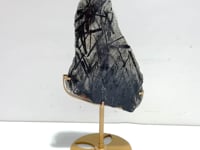 Unique Black Tourmaline Slab With Stand #1