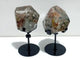 2 Pieces Beautiful Garden Quartz Free Form With Stand Home Decor