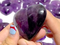 38 Pieces Small Amethyst Heart