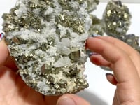 8 Pieces Pyrite Mixed Clear Quartz Cluster Specimen For Collection