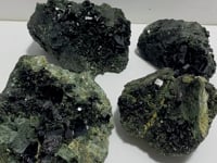 4 Pieces Raw Epidote Stone Specimen For Collection