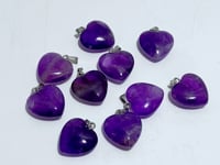Amethyst Heart Pendants Wholesale
