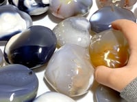 22 Pieces Black Orca Agate Heart #1