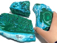 3 Pieces High Quality Chrysocolla Mixed Malachite Slab Specimen #7