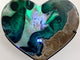 Large Geode Druzy Volcano Agate Heart With Stand (UV-Reactive)