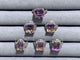 6 Pieces Ametrine Sugar Cube 925 Silver Ring