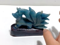 Trolleite Stone Nine-tailed Fox Carving
