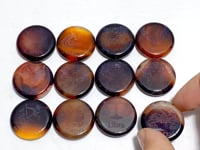 Carnelian 12 Zodiac Small Round Slices DIY Accessories