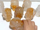 8 Pieces Hematoid Quartz Golden Fire Quartz Skull Carving