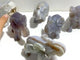 6 Pieces Small Geode Agate Druzy Elephant Carving