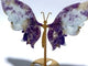 Lepidolite Butterfly Wing Carving With Stand