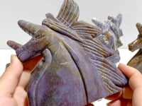 6 Pieces Ocean Jasper Unicorn Carving