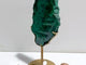 Unique Malachite Slab Raw Bottom With Stand