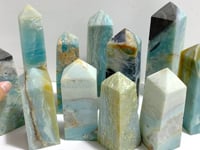 11 Pieces Caribbean Calcite Four-Sided Points