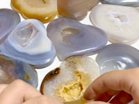 17 Pieces Geode Druzy Agate Heart