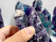 8 Pieces Rainbow Fluorite Raw Side Four-sided Tower