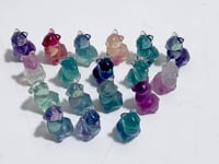 Mini Rainbow Fluorite Alpaca Carving