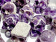 14 Pieces Chevron Amethyst Skull Carving