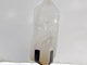 Large Clear Quartz Point With Rainbow Raw Bottom With Stand #B1