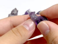 3CM Chevron Amethyst Dragon Head Carving Wholesale