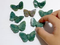 Moss Agate Butterfly Carving Wholesale