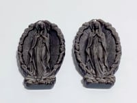 Silver Sheen Obsidian Virgin Mary Carving Wholesale
