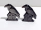 Silver Sheen Obsidian Crow Tomb Carving Wholesale