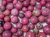52 Pieces High Quality Rhodonite Spheres (Sea Freight Only)