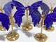 5 Pairs Small Lapis Lazuli Butterfly Wing Carving With Stand