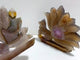 2 Pieces Geode Druzy Agate Nine-tailed Fox Carving