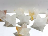 8 Pieces Large Clear Quartz Merkaba Carving