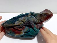 Large Ocean Jasper Lizard Carving