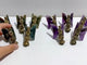 Moss Agate & Chevron Amethyst Crystal Butterfly Fairy Carving
