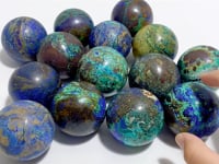 14 Pieces Azurite Mixed Malachite Spheres #4