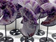 8 Pieces Chevron Amethyst Moon With Stand