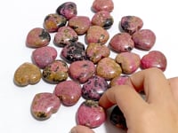 3CM Beautiful Rhodonite Heart Wholesale