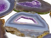 6 Pieces Beautiful Large Geode Amethyst Mixed Agate Slabs
