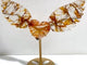 Red Fire Quartz Heart Wing Carving With Stand