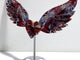 Morocco Agate Heart Wing Carving With Stand