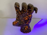 Yooperlite Stone Witchcore Demon Hand Carving (Defect)