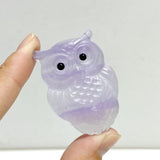 Purple Fluorite Crystal Owl Carving Wholesale -Wholesale Crystals